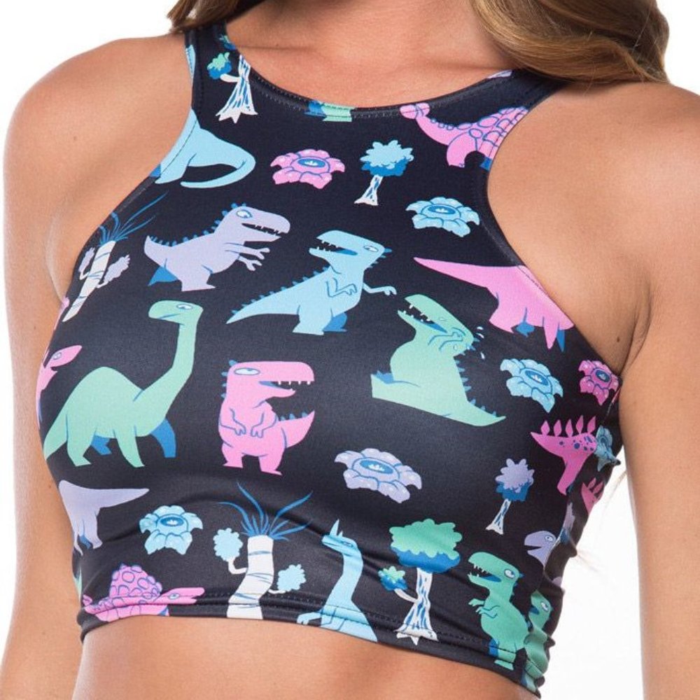 Blackmilk rawrrr reversible crop top